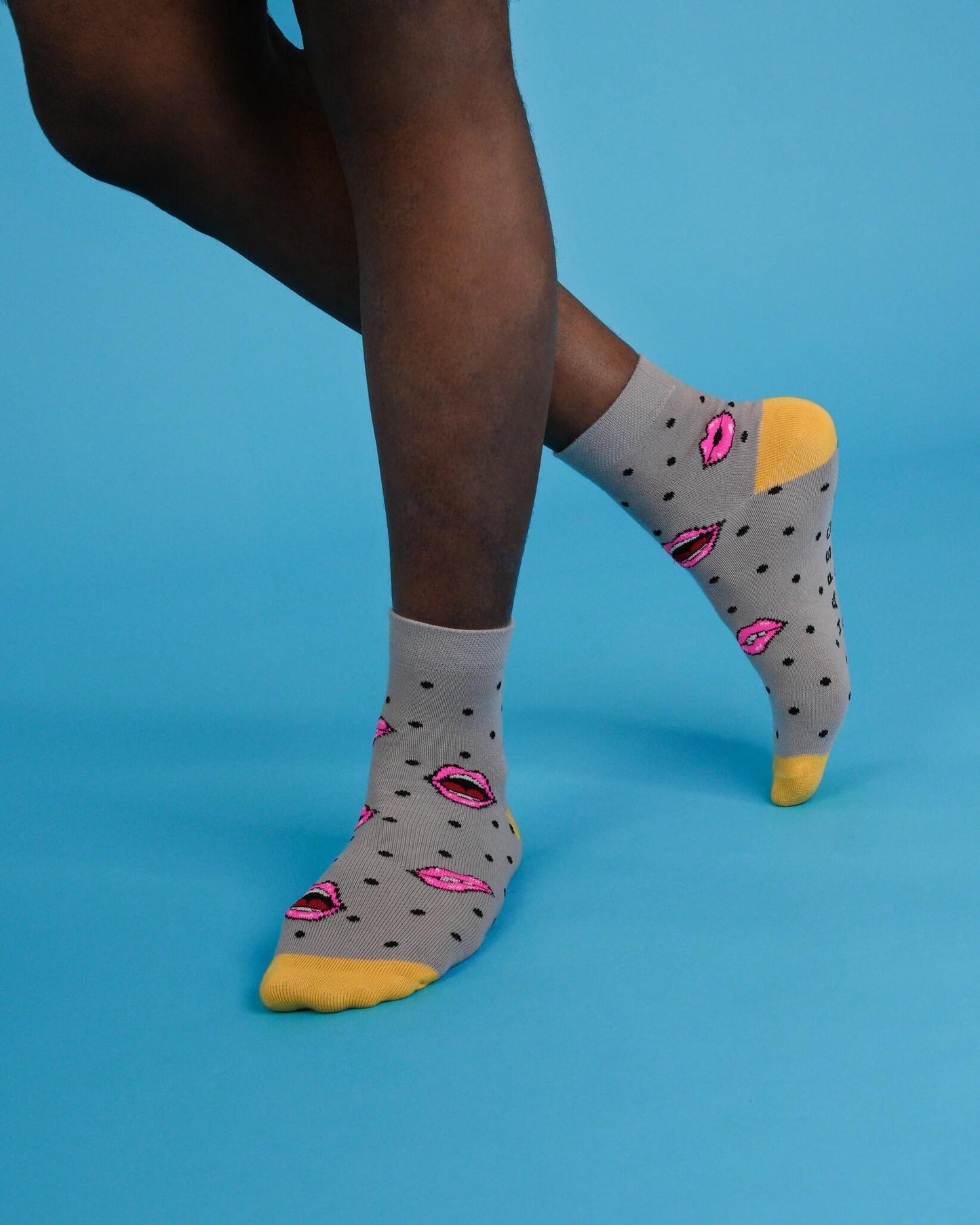 The Dots & Kisses Grey Socks